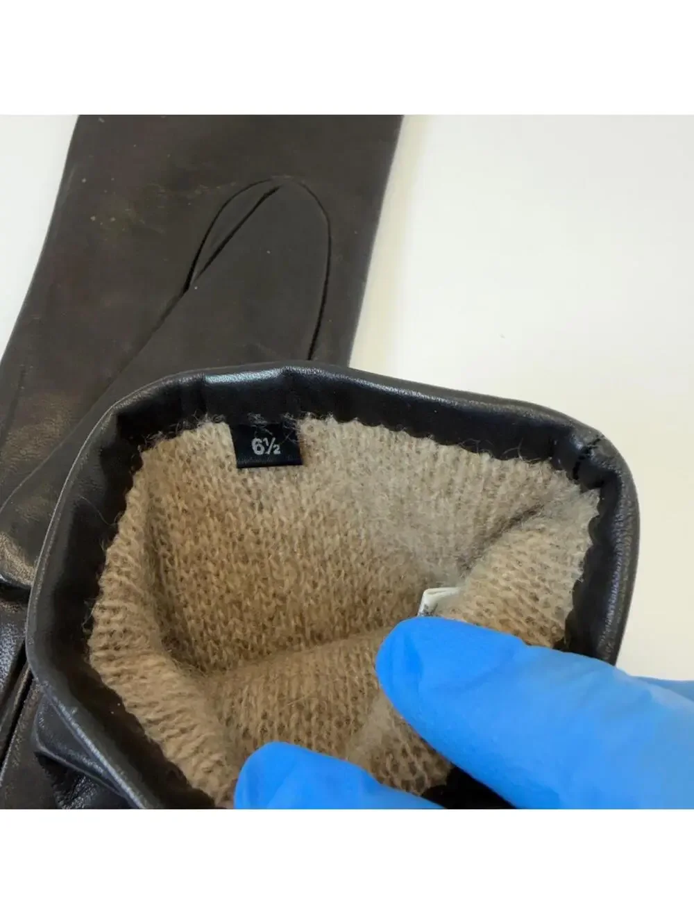 Harrods Black Leather‎ Gloves 6 1/2 Cashmere Lining Made in Italy